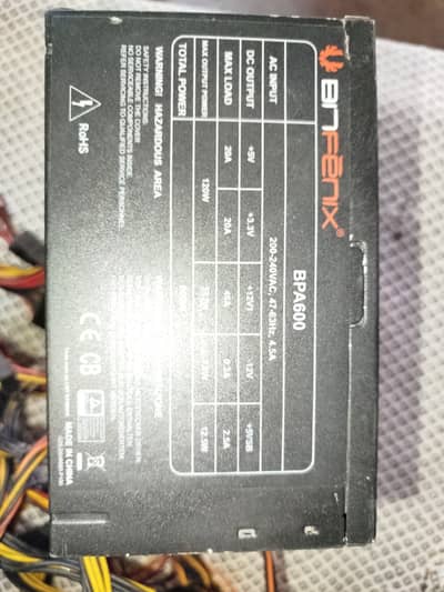 BitFenix BPA600 600W Power Supply – 100% Original