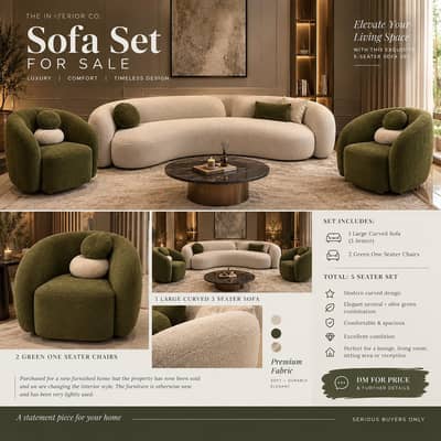 sofa set | 5 seater sofa | modern drawing room sofa