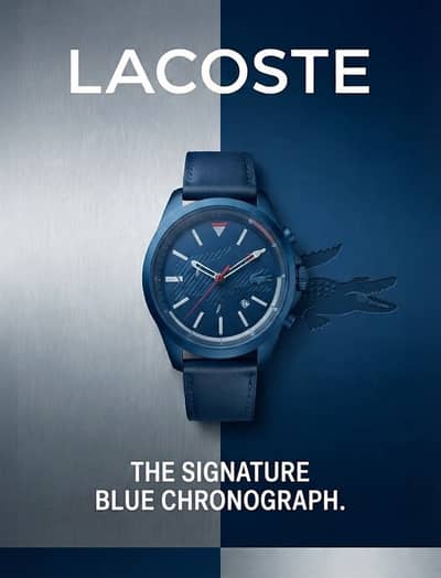 Lacoste Premium Blue Watch with Date Display