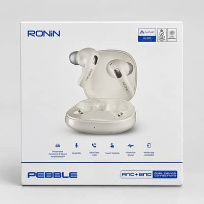 Pebble Ronin Wireless Earbuds | ANC + ENC | Brand New + Warranty