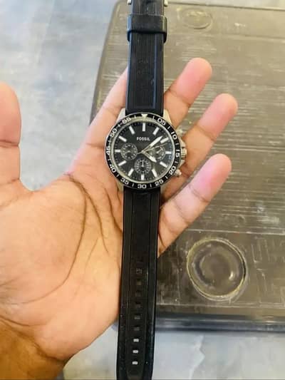 Fossil Original Men’s Chronograph Watch – Black Dial & Silicone Strap