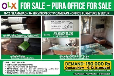 office tables and WiFi system, and camera system other all products
