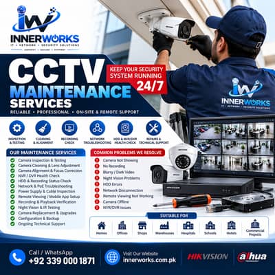 CCTV Maintenance & Repair Services | Hikvision | Dahua | NVR DVR