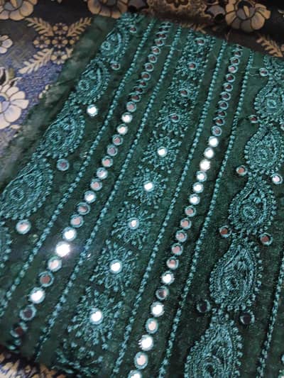 unstiched embroidered shirt dubata
