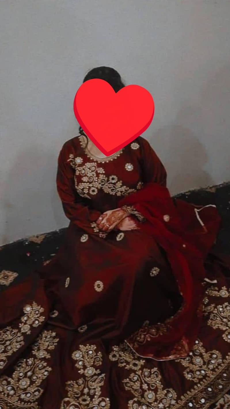 deep maroon maxi / preloved 0