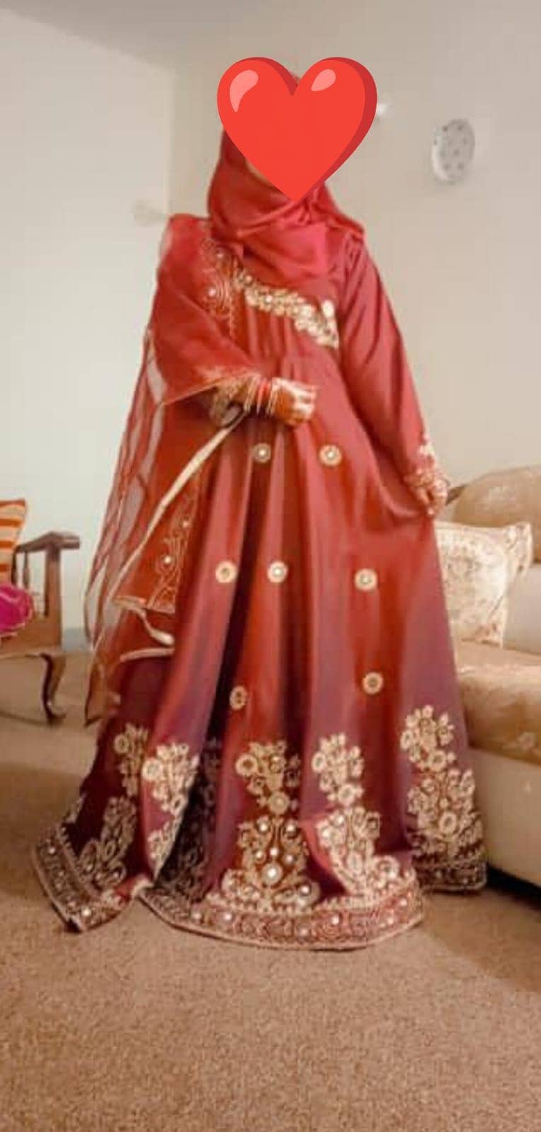 deep maroon maxi / preloved 2