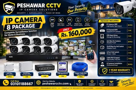 8 IP CAMERA'S DAHUA