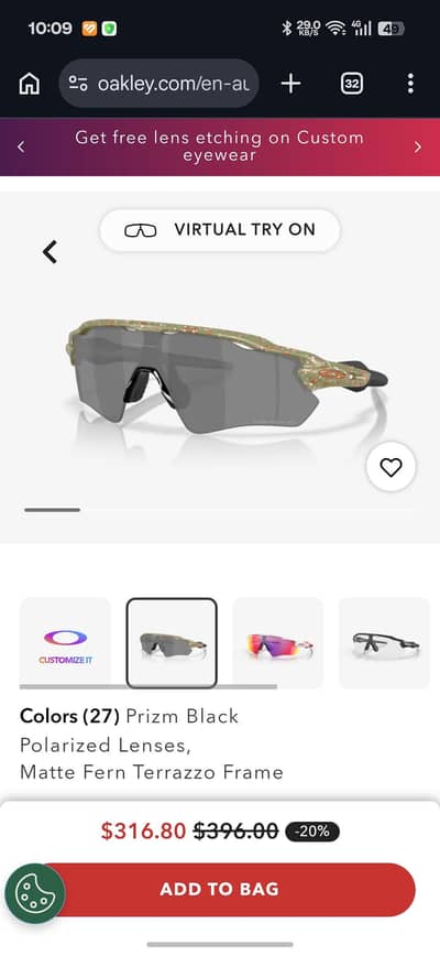 Oakley Mens OO9208 Radar Ev Path Sunglasses