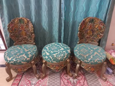 Premium Coffee  Set Chanioti Wooden Chairs for Sale