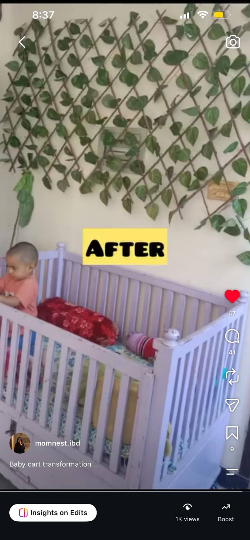 Baby cot solid wood 0