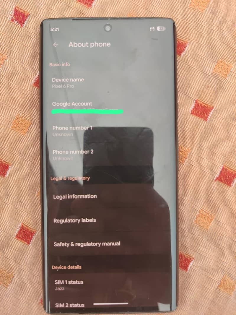 Google Pixel 6 Pro 5