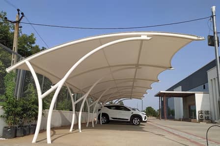 tensile shade - tensile structure - tensile fabrication - car parking