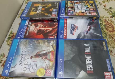 GTA 5,Resident Evil 4,Assasins Creed Odyssey,Taken 7,Need For Speed