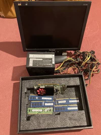 Graphic card ,  20 gb ram ddr3 , Moniter , cooler master Psu,