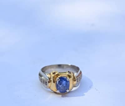 Silver Ring (Natural Sapphire)