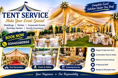 Tent Service Running Business For sale