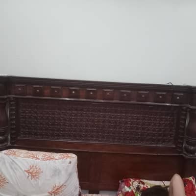 wooden bed