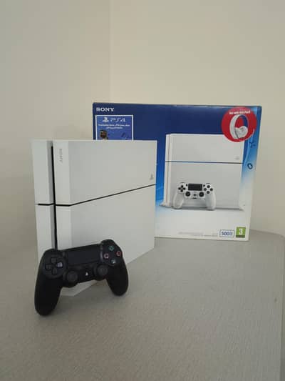PS4 1200 Series White | 500GB | Original Controller | Box + Documents