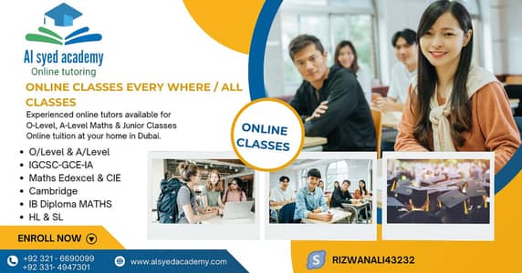 Online O/A Level Tutor – Expert [Maths/Science] Teacher – Free Demo