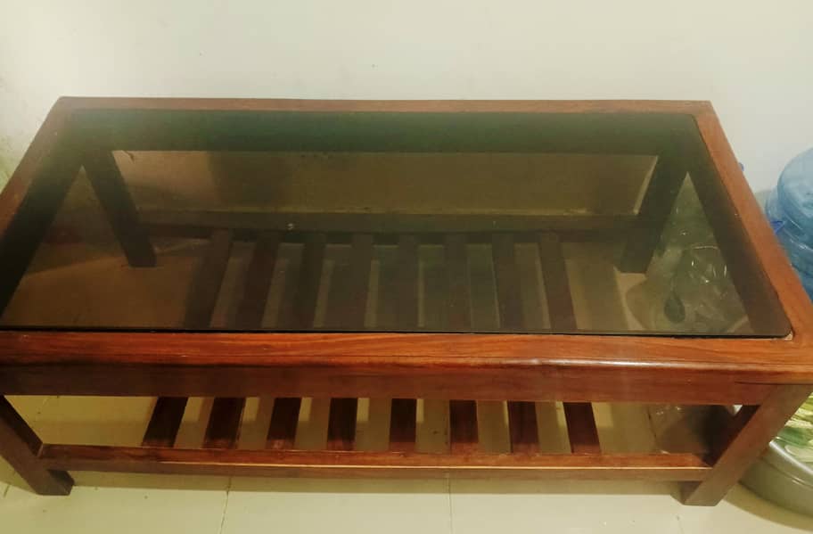 solid wood center table 0