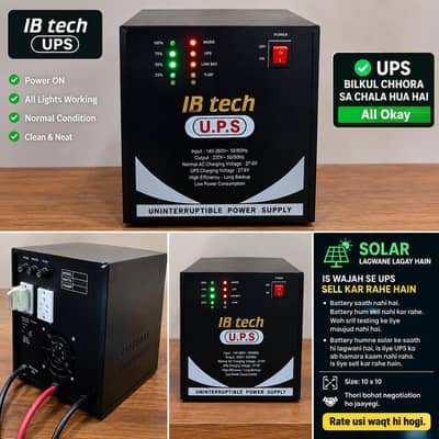 IB Tech UPS 2000W 24V – Without Batteries – Fully Working