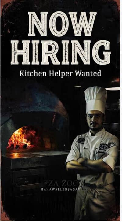 kitchen staff required