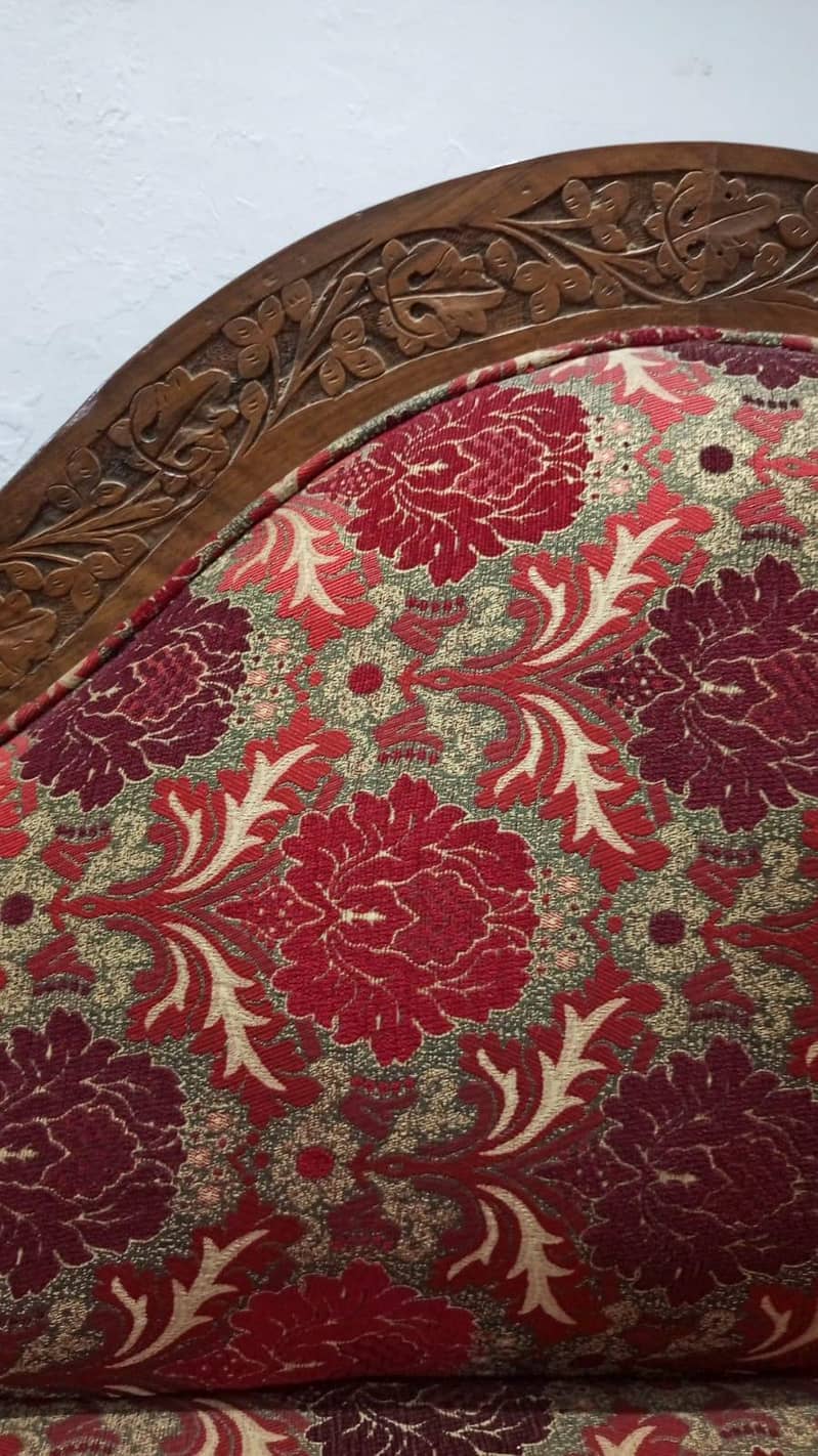 Dewan Sofa (2 Pieces) Solid Walnut Wood (Gilgit Made) 4