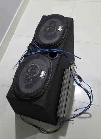 Complete Car Sound System: Kenwood Speakers, Amp & Custom Box