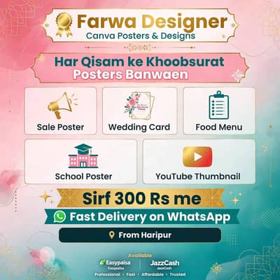 professional canva Poster Design haripur