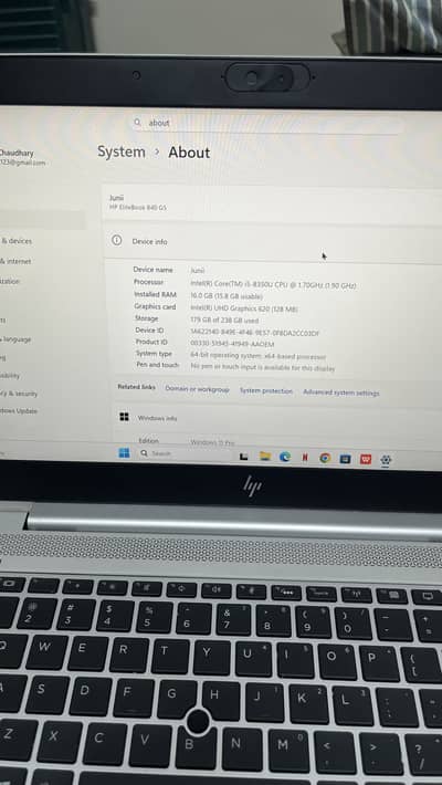 Hp Elite Book inter core i5  vpro 8th Gen
