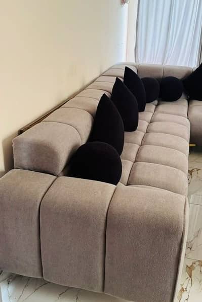 L-Shape Sofa Set with Beautiful Table