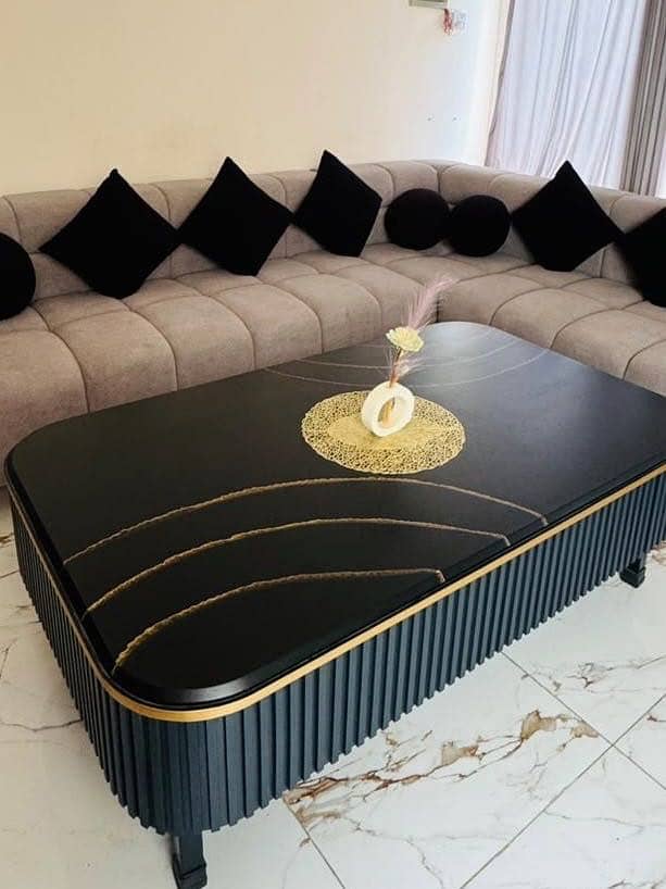 L-Shape Sofa Set with Beautiful Table 2