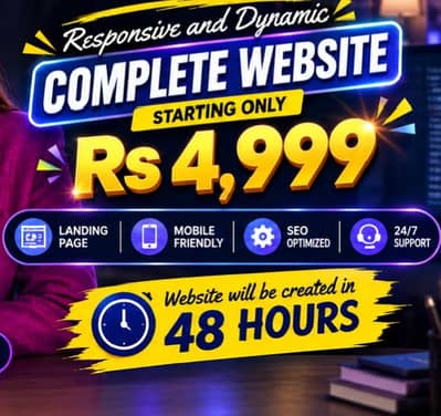 Get Your Professional Website in 48 Hours –Starting From Rs 4,999