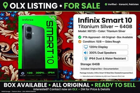 Infinix smart 10 for sale
