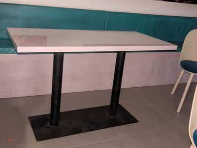 Wooden and iton table
