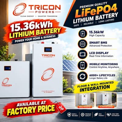 15.36 KWH Lithium Battery