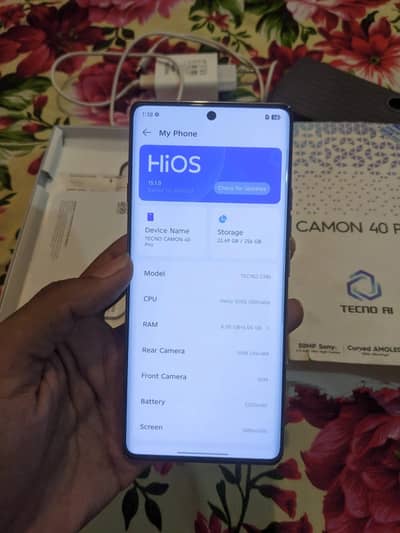 Tecno CAMON 40 pro 12gb256gb03361174270  my WhatsApp number