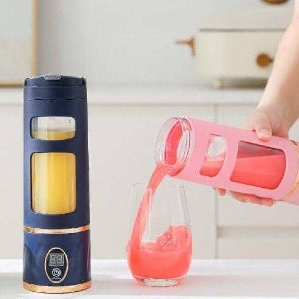 450ML Rechargeable Portable Juicer Blender Freshly Squeezed Juice Mixer Personal Safety 12 Blades Mini Juicer