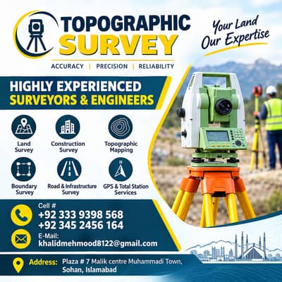 Topographic Survey Services | Land Surveyor & Survey Engineer service