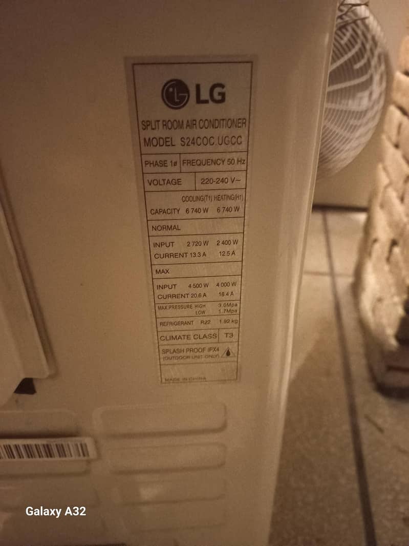 LG 2 ton split heat&cool 3
