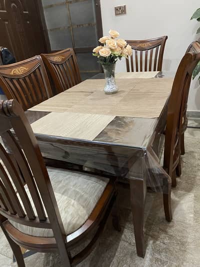 Sheesham Six Chairs Dining Table .