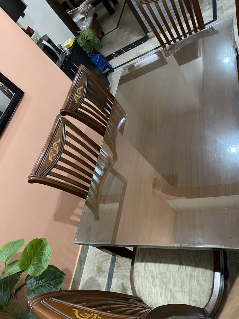 Sheesham Six Chairs Dining Table . 3