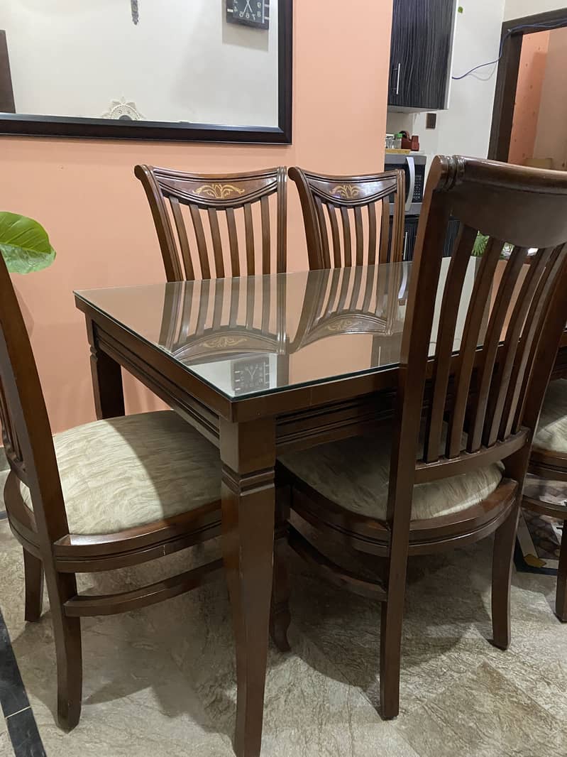 Sheesham Six Chairs Dining Table . 4
