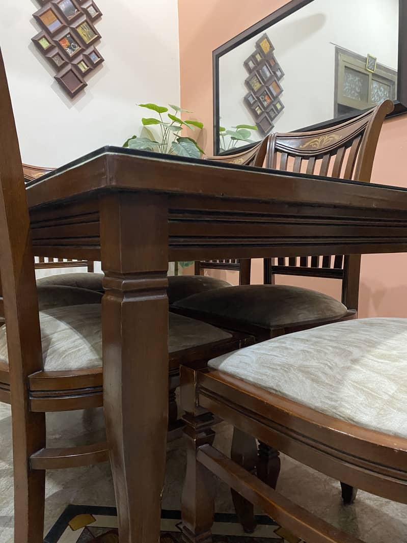 Sheesham Six Chairs Dining Table . 5