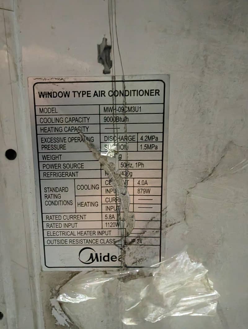 Midea Window AC 0.75 Ton 5