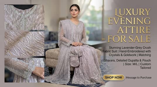 Designer Style Fancy Embellished 4-Piece Suit  For Sale