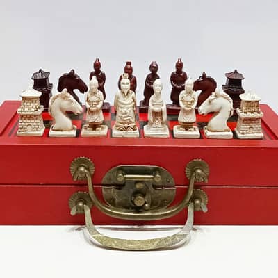 Chinese High-Quality Polymer Resin Terra-Cotta Warriors Figural Set