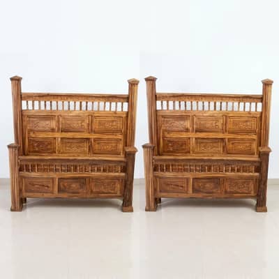 Pair of Pure Sheesham (Taali ) wooded chinioty single beds