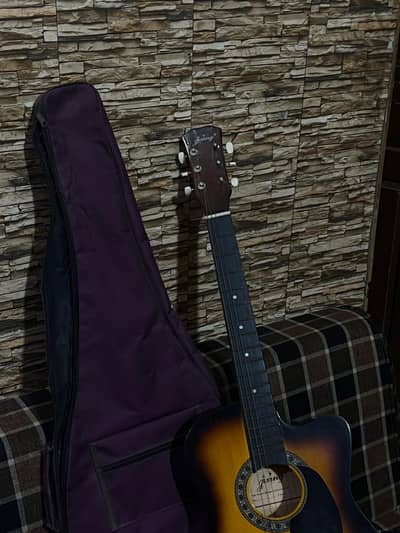 Wodden guitar with bag