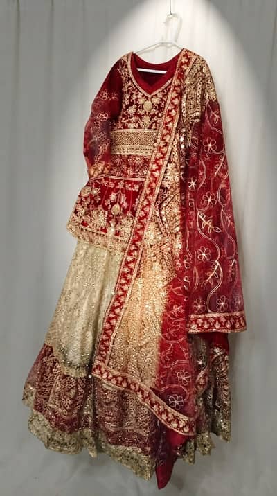 Red & Gold Bridal Lehenga Full Combo
